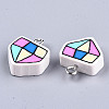 Handmade Polymer Clay Pendants X-CLAY-T016-77-3