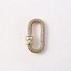 Brass Screw Carabiner Lock Charms KK-WH0816-012G-1