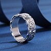 Sculptured Vine Pattern Brass Finger Rings for Women FS-WGD177A-01-4