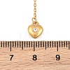 304 Stainless Steel Crystal Rhinestone Heart Long Tassel Y Necklaces for Women SA-CBA48C7-05G-3