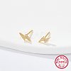 Sterling Silver Micro Pave Cubic Zirconia Stud Earrings ES4538-1-1