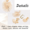 ANATTASOUL 8 Pairs 8 Style Gingko Leaf & Fan & Spiral & Trapezoid Alloy Dangle Stud Earrings for Women EJEW-AN0001-45-3