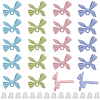 40Pcs Spray Painted Alloy Stud Earring Findings FIND-SP0005-51-1