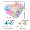9 Style Spray Painted ABS Plastic Imitation Pearl Beads OACR-YW0001-42-5