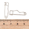 Iron Crimp Safety Pin Brooch Findings JEWB-Z050-01P-02-3
