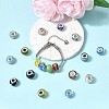 Mixed Styles Handmade Lampwork Large Hole Rondelle European Beads LPDL-L003-03-4