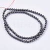 Non-magnetic Synthetic Hematite Bead Strands X-G-R193-19-4mm-2