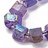 Electroplated Natural Quartz Beads Strands G-G767-02-22-3