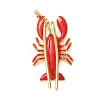 Brass with Enamel Pendants KK-CBA2F11-10G-01-1