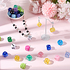 40Pcs 2 Colors Transparent/Opaque Acrylic Enamel Pendants TACR-SC0002-69-4