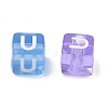 Spray Painted Transparent Acrylic Beads MACR-K365-07U-2