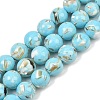 Synthetic Turquoise and Sea Shell Assembled Graduated Beads Strands GG-CBA2AE1-A07-D-2