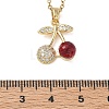 Brass & Cubic Zirconia Pendant Necklaces SA-CBA7E55-03G-01-5