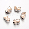 Heart Alloy European Large Hole Beads X-PALLOY-O065-28-1