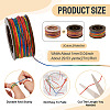 2 Rolls 2 Colors Segment Dyed Round Polyester Twisted Cords OCOR-TA0003-59E-4