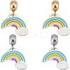 Unicraftale 4Pcs 2 Colors 304 Stainless Steel European Dangle Charms STAS-UN0034-28-1