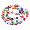 Electroplate Opaque Glass Beads Strands X-EGLA-S174-31-2