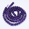 Natural Amethyst Round Bead Strands X-G-M212-4mm-01B-2