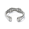 304 Stainless Steel Open Cuff Rings RJEW-M019-37P-3