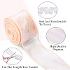 3 Rolls 3 Colors Flat Rainbow Color Organza Ribbon OCOR-TA0001-47-4