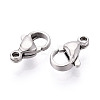 304 Stainless Steel Lobster Claw Clasps STAS-T065-11mm-34P-2