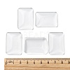 Transparent Rectangle Glass Cabochons X-GGLA-R025-33x23-3