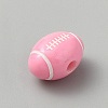 Opaque Acrylic European Beads SACR-CJC0001-34E-2