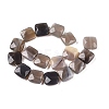 Natural Grey Agate Beads Strands G-T138-163-2