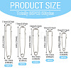 85Pcs 5 Styles Iron Kilt Pins IFIN-TADJ0001-01-3