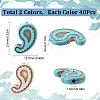 SUNNYCLUE 80Pcs 2 Colors Dyed Synthetic Turquoise Beads G-SC0002-57-2