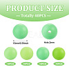 40Pcs 4 Colors Round Silicone Focal Beads SIL-TAD0001-02C-4