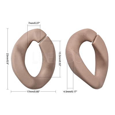 Opaque Spray Painted Acrylic Linking Rings OACR-S036-001A-I-2-1