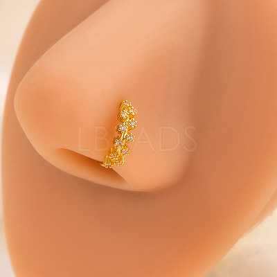 Alloy Crystal Rhinestone Hoop Clip on Nose Rings FS-WG08008-09-1