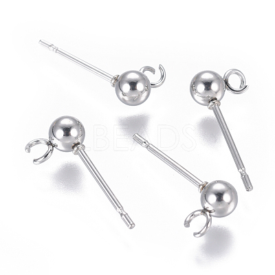 Non-Tarnish 304 Stainless Steel Ear Stud Components STAS-I120-16B-P-1