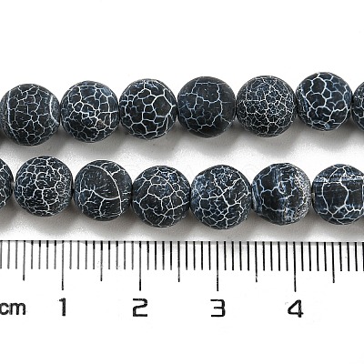 Natural Weathered Agate/Crackle Agate Beads Strands X-G-SR8MM-63-1
