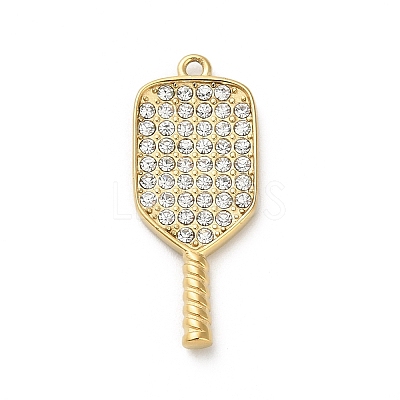 304 Stainless Steel Micro Pave Cubic Zirconia Pendants STAS-C147-02B-G-1