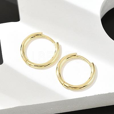 Brass Huggie Hoop Earrings KK-D160-55G-1