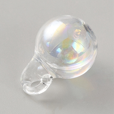 High Borosilicate Glass Bottle Pendants GLAA-WH0010-02B-1