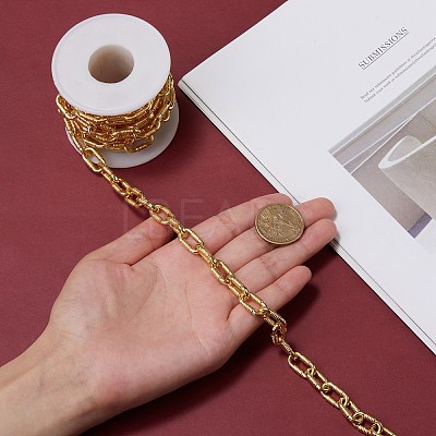 Brass Paperclip Chains LCHA-SZ0001-01G-RS-1