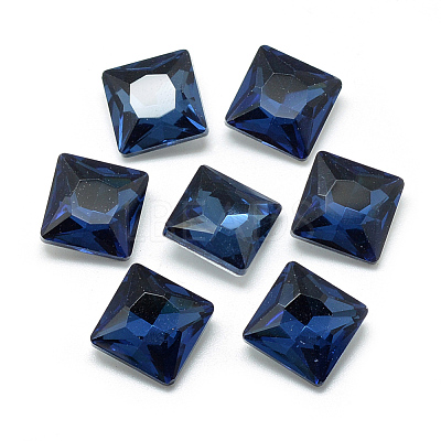 Pointed Back Glass Rhinestone Cabochons RGLA-T027-8x8mm-14-1
