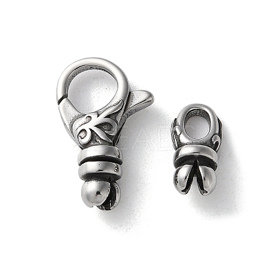 316 Stainless Steel Lobster Claw Clasps Sets STAS-D303-10AS-01-1