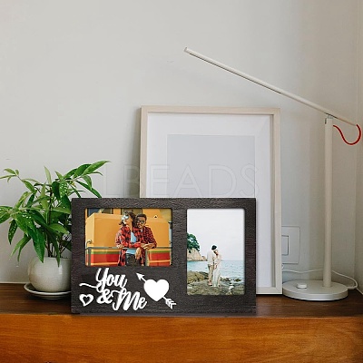 MDF Double Photo Frames AJEW-WH0424-007-1