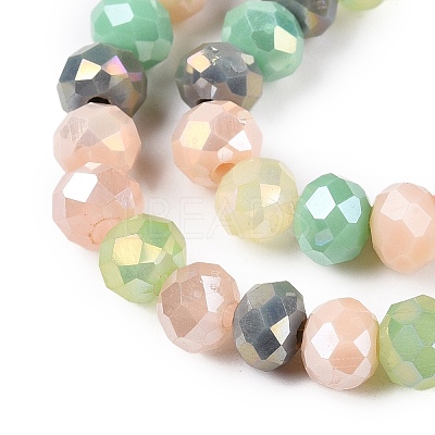 Electroplate Glass Beads Strands GLAA-T023-C16-03-1