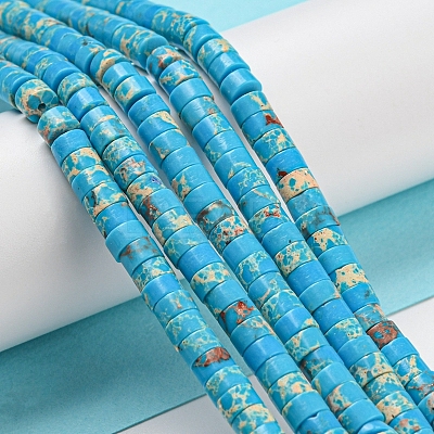 Synthetic Imperial Jasper Dyed Beads Strands G-D077-D01-02H-1