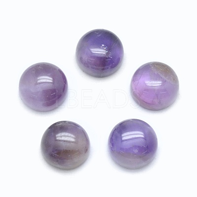 Natural Amethyst Cabochons G-E492-H-30-1