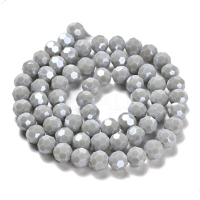 Electroplate Opaque Glass Beads Strands EGLA-A035-P8mm-A22-1