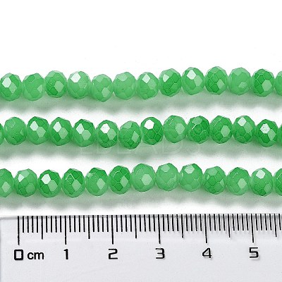 Baking Paint Imitation Jade Glass Bead Strands DGLA-A034-J8MM-A10-1