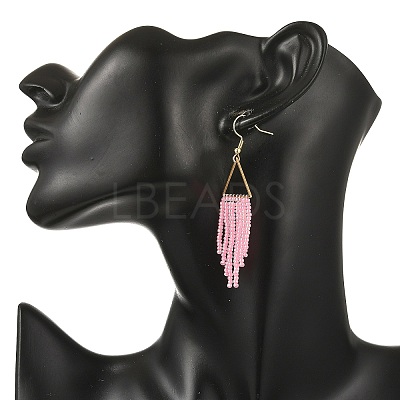 Glass Beaded Dangle Earrings EJEW-MZ00749-02-1