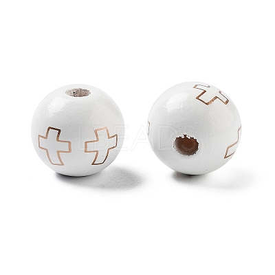 Wood European Beads WOOD-M011-08-1