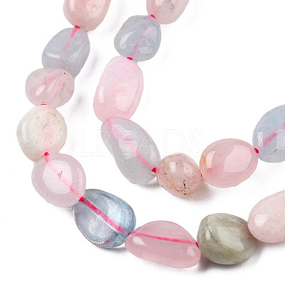 Natural Morganite Beads Strands G-R445-8x10-28-1